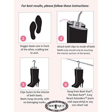 Original Boot Hanger Set Space-Saving Shoe Storage Champagne Gold