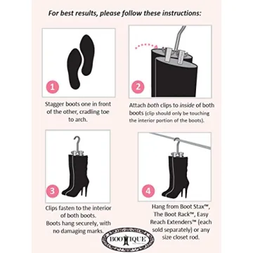 Original Boot Hanger Set Space-Saving Shoe Storage Champagne Gold