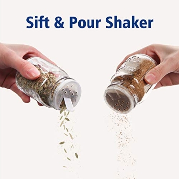 High-Quality Glass Spice Jars with Lids and Accessories