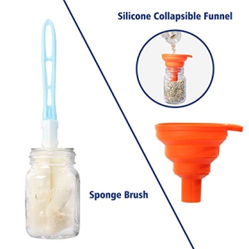 High-Quality Glass Spice Jars with Lids and Accessories