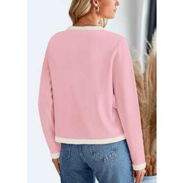 PRETTYGARDEN Women's Winter Trendy Button Down Open Front Cardigan Sweaters Knit Color Block Jackets...