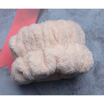 Sowaka 2 Pcs Wrist Spa Washband Microfiber Soft Tower Wrist Scrunchies Sweatbands for Women Girls Washing Face Make up Absorbent Prevent Liquid from Spilling Down Your Arms (Khaki)