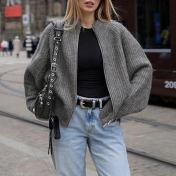 Bosloga Chunky Cable Knit Cardigan for Women