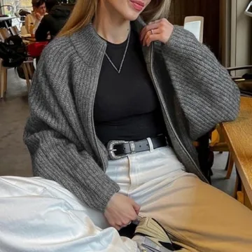 Bosloga Chunky Cable Knit Cardigan for Women