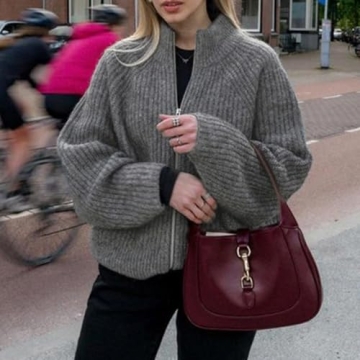 Bosloga Chunky Cable Knit Cardigan for Women