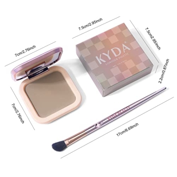 KYDA Face Sculpting Contour Palette, Smooth Matte Contour Pressed Powder, Ultra-fine Lightweight, Easy to Blend, Multiuse Baked Contour Makeup-TAUPE