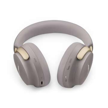 Bose QuietComfort Ultra Bluetooth Headphones, Wireless Headphones with Spatial Audio, Over Ear Noise Cancelling Headphones with Mic, Up to 24 Hours of Battery Life, Sandstone - Limited Edition Color