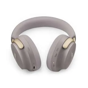 Bose QuietComfort Ultra Bluetooth Headphones, Wireless Headphones with Spatial Audio, Over Ear Noise Cancelling Headphones with Mic, Up to 24 Hours of Battery Life, Sandstone - Limited Edition Color