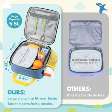 REDSHELL Tactical Lunch Box Kids, Large Insulated Lunch Bag for Boys Girls, Cooler Lunchbag, Square ...