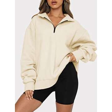 BLENCOT Women's Casual Zip Sweatshirt - Stylish Comfort