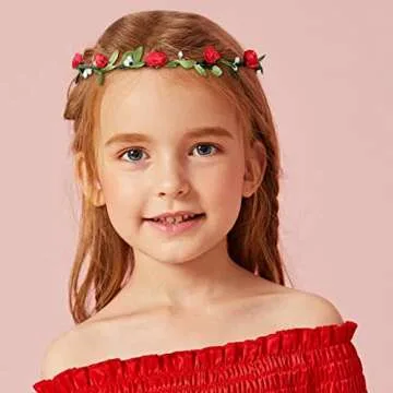 AWAYTR Bohemian Flower Crown Set - 9 Colorful Headbands