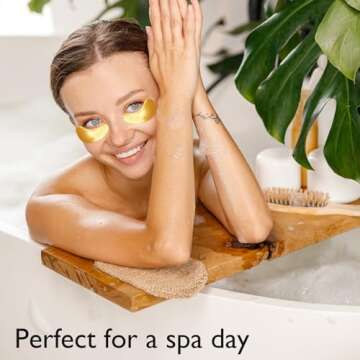 Adofect 25 Paris Under Eye Patches 24k Gold Under Eye Mask for Puffy Eyes and Dark Circles Treatments, Under Eye Bags Treatment Collagen Gel Pads for Beauty & Personal Care, Gold