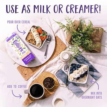 Oatsome Organic Oat Milk, 1-Liter Cartons, 6 Count, Regular, 202.86 Fl Oz