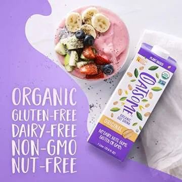Oatsome Organic Oat Milk, 1-Liter Cartons, 6 Count, Regular, 202.86 Fl Oz