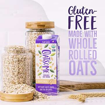 Oatsome Organic Oat Milk, 1-Liter Cartons, 6 Count, Regular, 202.86 Fl Oz