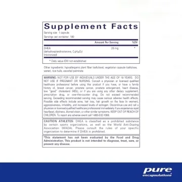 Pure Encapsulations DHEA 25 mg Supplement for Hormonal Balance