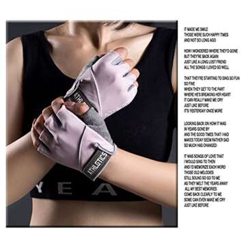 SUJAYU Workout Gloves for Women Men, Gym Gloves for Women Men Gym Gloves for Working Out, Workout Gloves Women Men Fitness Gloves Hand Out Gloves (Pink, Medium)