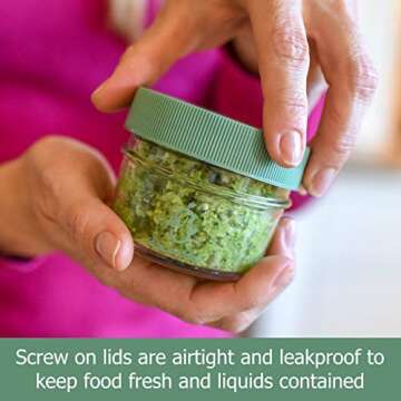 Sage Spoonfuls Glass Baby Food Jars - 3-Pack Storage Solution