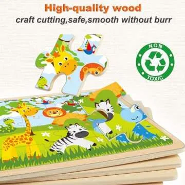 Puzzles for Kids Ages 4-6, Set of 4 Packs with 24-Piece,Preschool Educational Brain Teaser Toys for Boys and Girls 3-8 Years Old