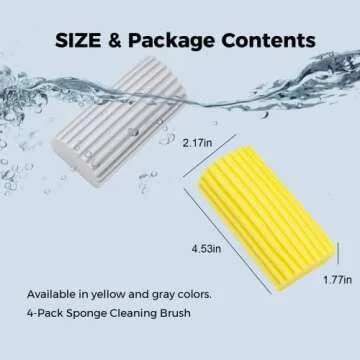 Jeymei Damp Clean Duster Sponge 4-Pack for Easy Cleaning