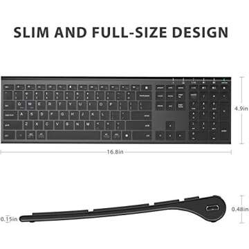 iClever DK03 Wireless Keyboard for Multi-Device Use