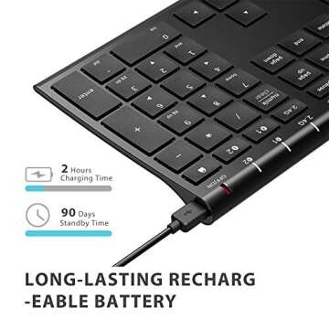 iClever DK03 Wireless Keyboard for Multi-Device Use