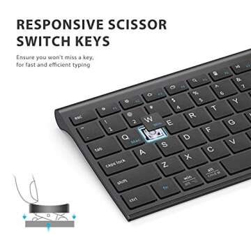 iClever DK03 Wireless Keyboard for Multi-Device Use
