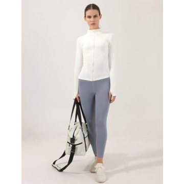 Locachy Full Zip Athletic Workout Jacket for Women
