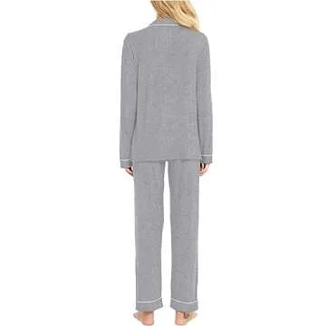 SWOMOG Women's Pajamas Set with Buttons and Pockets