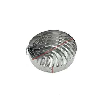 Concha cutter Mexican bread made of stainless steel, 4 inches in diameter with two patterns/Cortador de concha para pan mexicano de acero inoxidable, 10 centímetros de diámetro con dos patrones