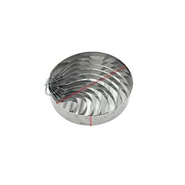 Concha cutter Mexican bread made of stainless steel, 4 inches in diameter with two patterns/Cortador de concha para pan mexicano de acero inoxidable, 10 centímetros de diámetro con dos patrones