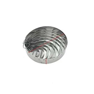 Concha cutter Mexican bread made of stainless steel, 4 inches in diameter with two patterns/Cortador de concha para pan mexicano de acero inoxidable, 10 centímetros de diámetro con dos patrones