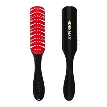 Denman Free Flow Wide Spaced Pins 7 Row Hair Styling Brush - 3-in-1 Styling Tool for Creating Volume...