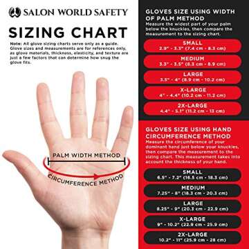 Salon World Safety Black Nitrile Disposable Gloves - Box of 100