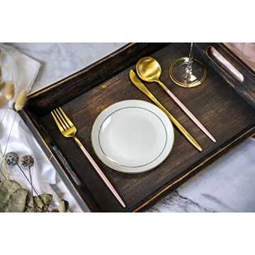 EZDC Wooden Tray - Elegant Coffee Table & Ottoman Tray