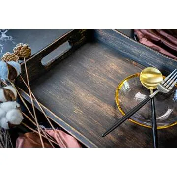 EZDC Wooden Tray - Elegant Coffee Table & Ottoman Tray