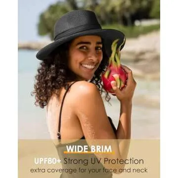 FURTALK Panama Hat with UPF 50+ for Unisex Style