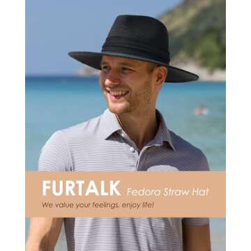 FURTALK Panama Hat with UPF 50+ for Unisex Style
