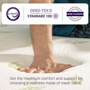 NapQueen Twin XL Green Tea Memory Foam Mattress