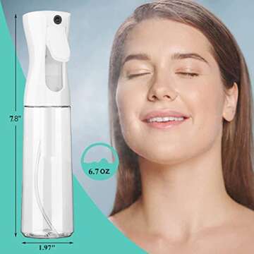 2 Packs Hair Spray Bottle Empty Continuous Water Oil Sprayer Bottle Ultra Fine Mister Sprayer Propel...