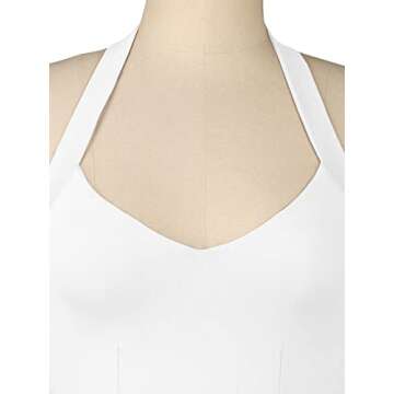 Trendy Halter V Neck Crop Top for Summer Outings