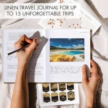 Beautiful Travel Journal For Women - Linen Adventure Diary and Planner To Give As a Gift - The Perfe...