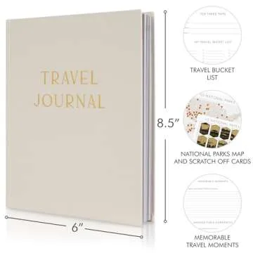 Beautiful Travel Journal For Women - Linen Adventure Diary and Planner To Give As a Gift - The Perfect Journal to Keep All your Travel Memories For Years To Come