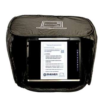 TECH SHADE TO GO Mini Portable Laptop Sun Shade, Privacy Cover, Laptop Sun Shade, Laptop Shade for Working Outside, Laptop Shade, Laptop Sun Hood, Laptop Sun Glare Shield, Laptop Hood Outside Glare