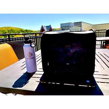 TECH SHADE TO GO Mini Portable Laptop Sun Shade, Privacy Cover, Laptop Sun Shade, Laptop Shade for Working Outside, Laptop Shade, Laptop Sun Hood, Laptop Sun Glare Shield, Laptop Hood Outside Glare