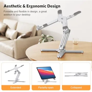 Ergonomic OMOTON 360 Rotatable Laptop Stand for All Laptops
