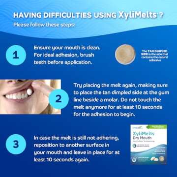 OraCoat XyliMelts Dry Mouth Relief Moisturizing Oral Adhering Discs 40 Count, 3 Pack, Mild Mint with Xylitol, for Dry Mouth, Stimulates Saliva