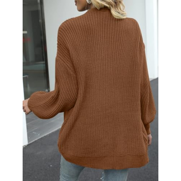 Soft Oversized Lantern Sleeve Cardigan for Everyone
