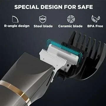 AREYZIN Body Hair Trimmer for Women USB Rechargeable Grooming Tool