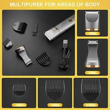 AREYZIN Body Hair Trimmer for Women USB Rechargeable Grooming Tool